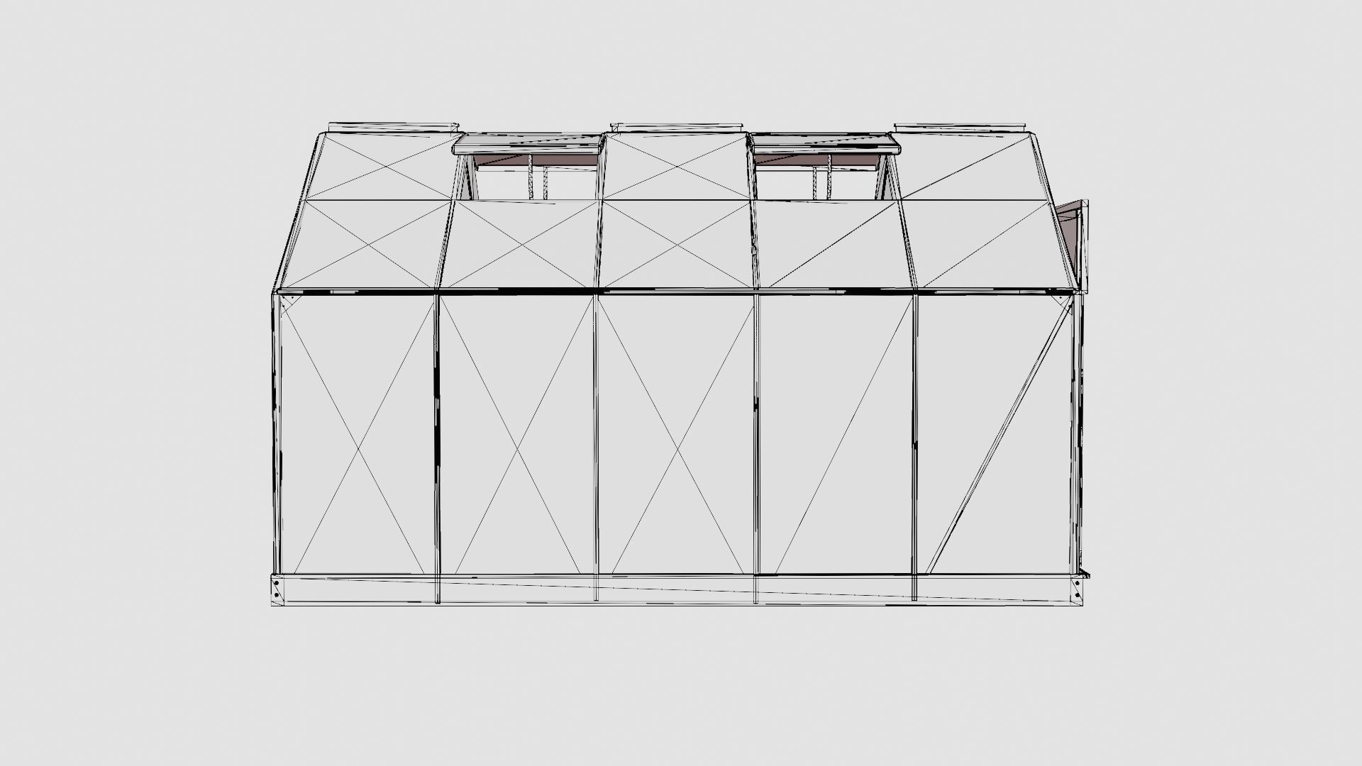 Greenhouse Venus 6200 Poly Green Low-poly 3D model_8