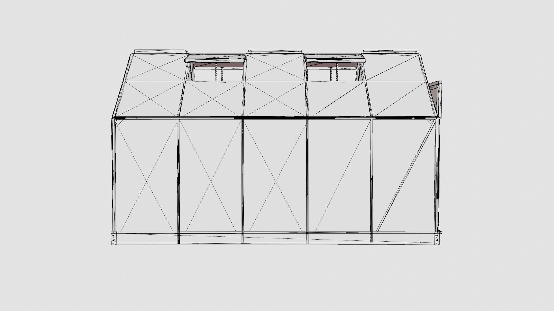 Greenhouse Venus 6200 Poly Black Low-poly 3D model_8