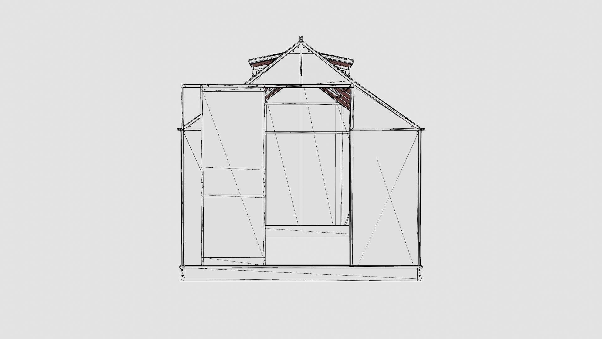 Greenhouse Venus 6200 Poly Alu Low-poly 3D model_6