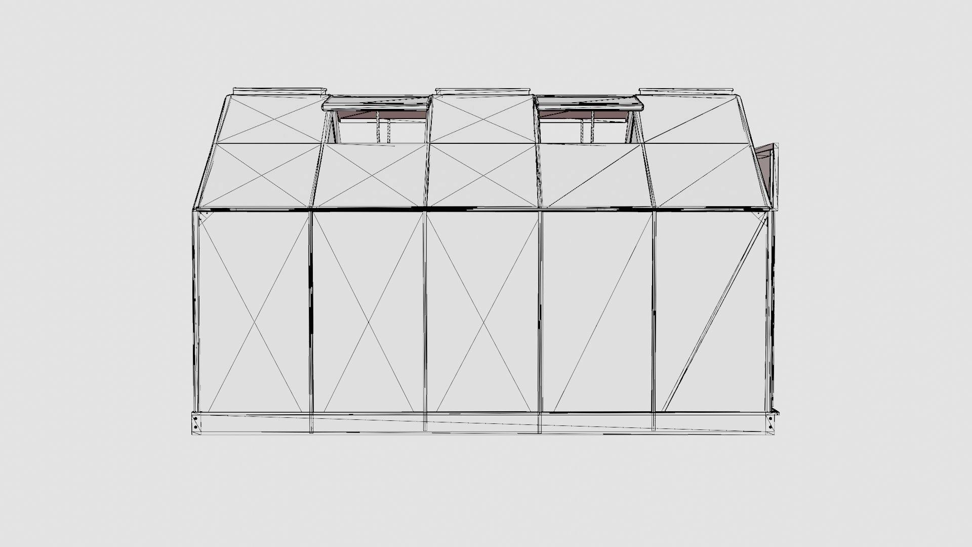 Greenhouse Venus 6200 Poly Alu Low-poly 3D model_8