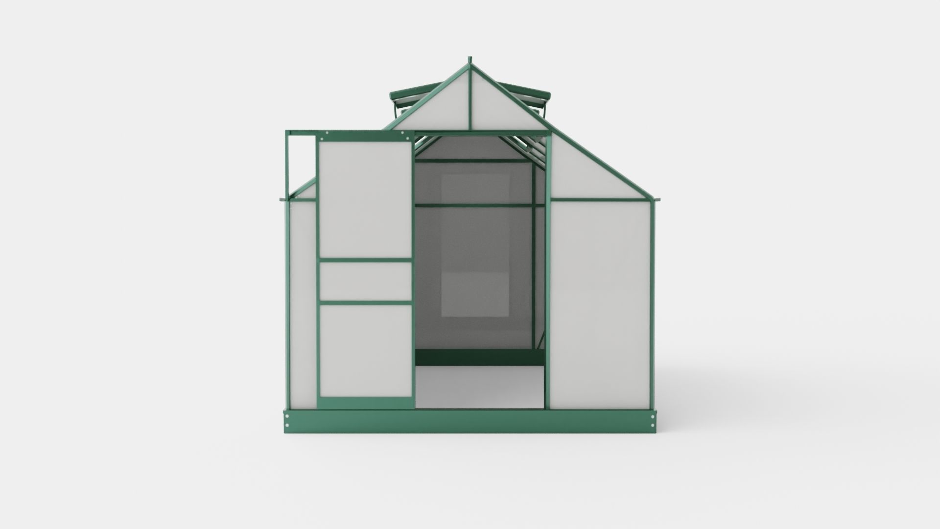 Greenhouse Venus 6200 Glass Green Low-poly 3D model_1