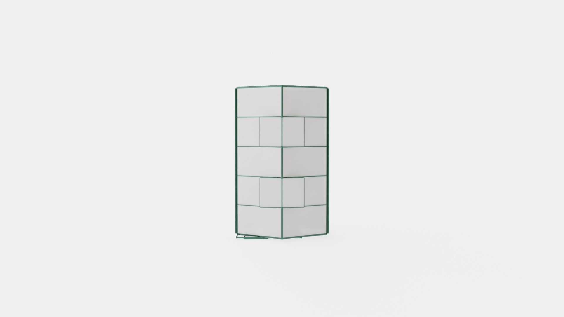 Greenhouse Venus 6200 Glass Green Low-poly 3D model_5