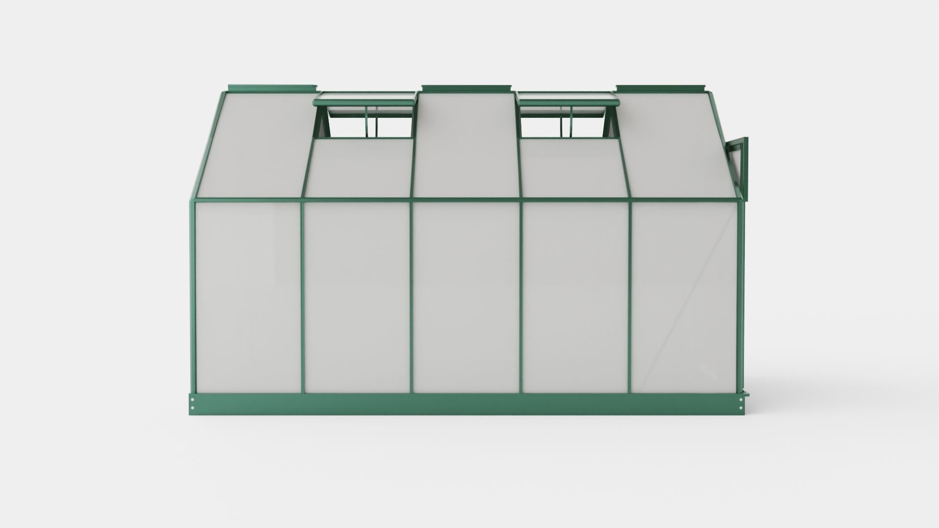 Greenhouse Venus 6200 Glass Green Low-poly 3D model_2