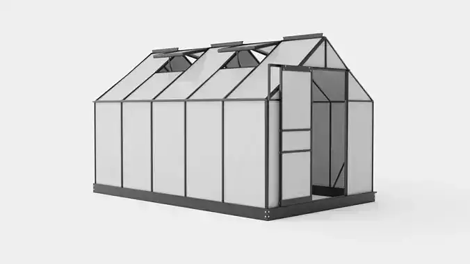Greenhouse Venus 6200 Glass Black Low-poly 3D model