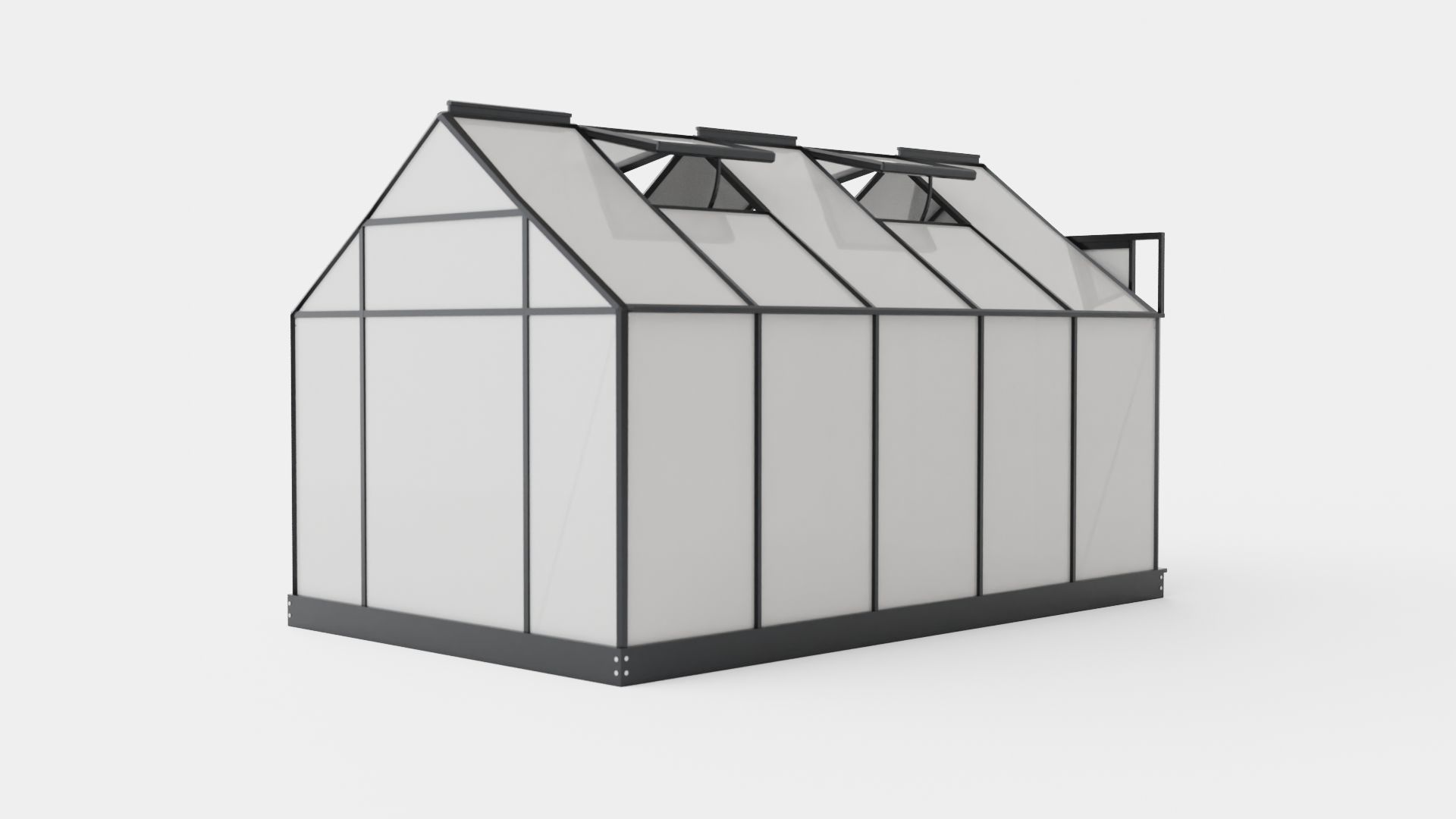 Greenhouse Venus 6200 Glass Black Low-poly 3D model_3