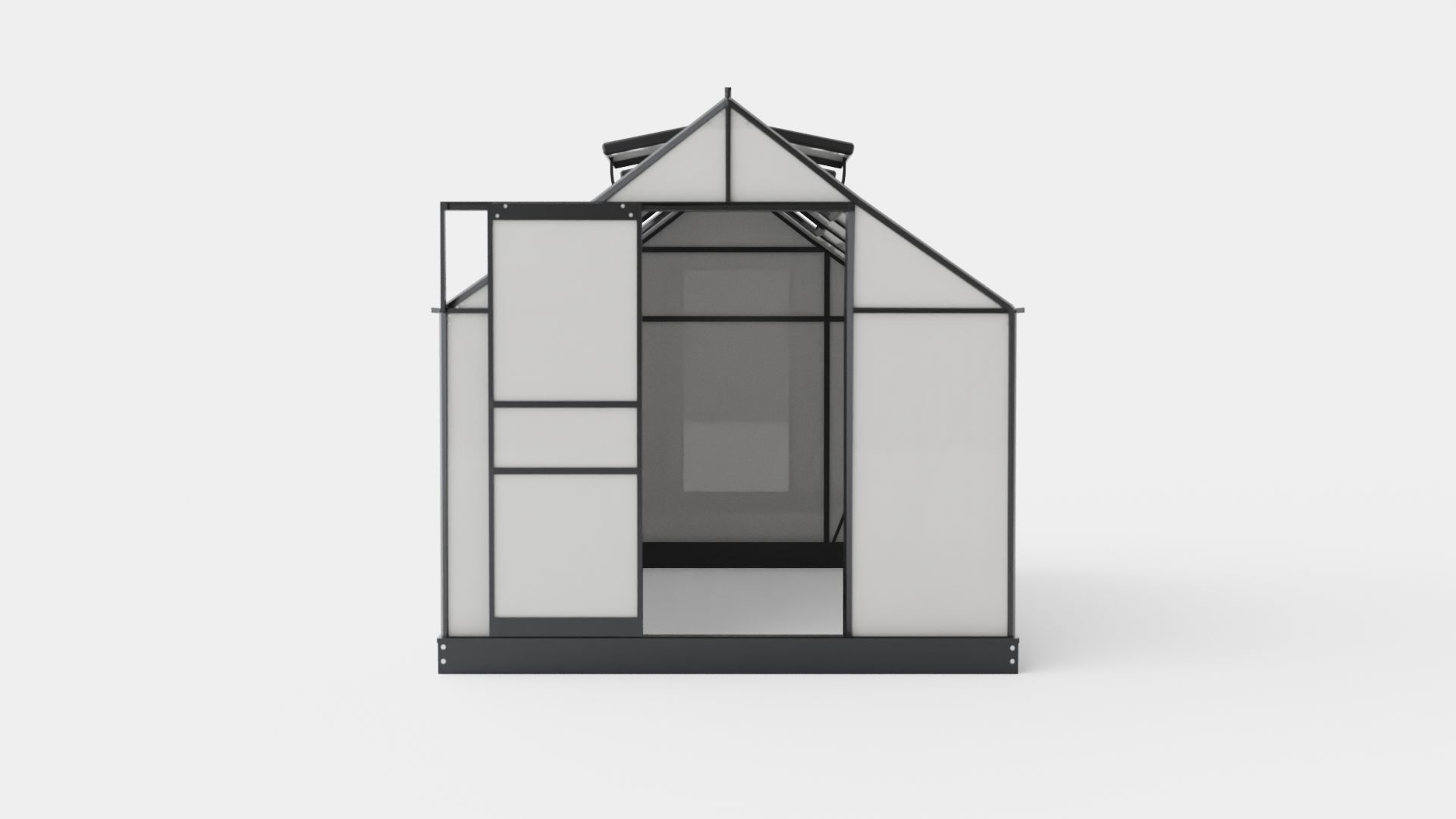 Greenhouse Venus 6200 Glass Black Low-poly 3D model_1