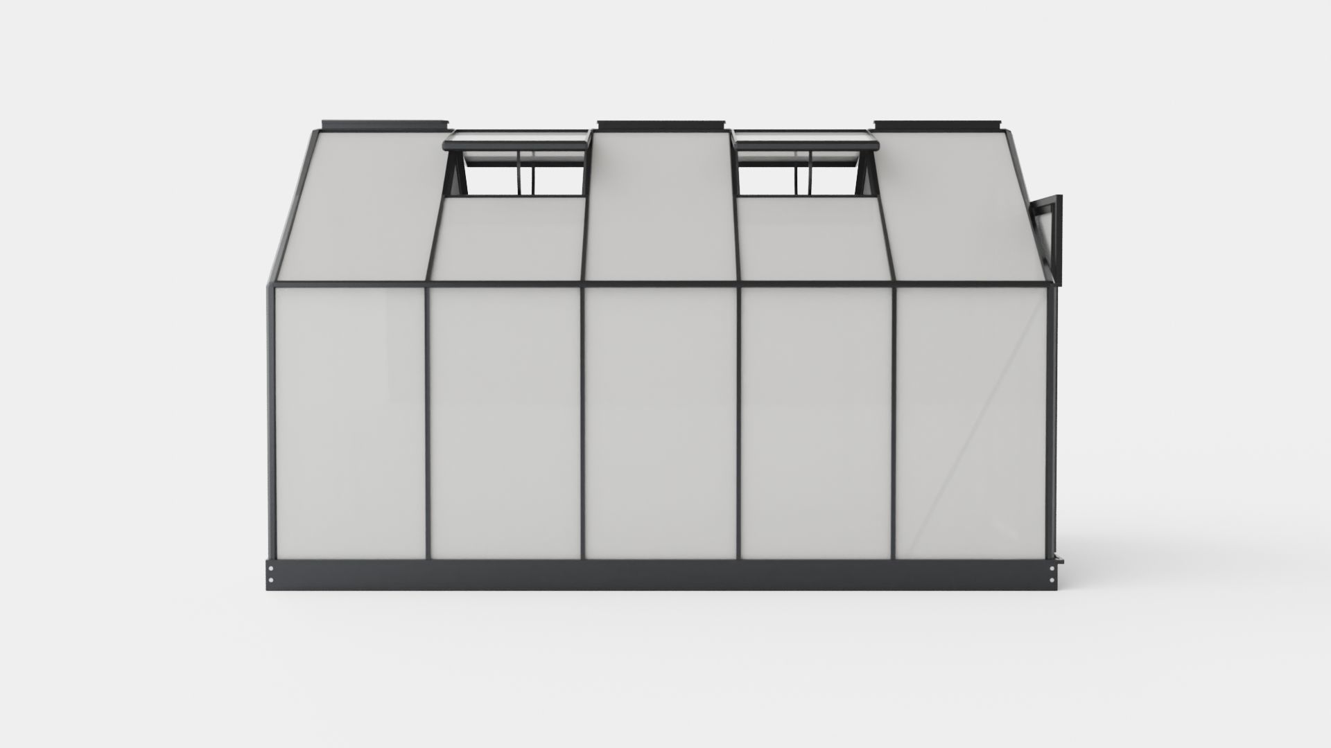 Greenhouse Venus 6200 Glass Black Low-poly 3D model_2
