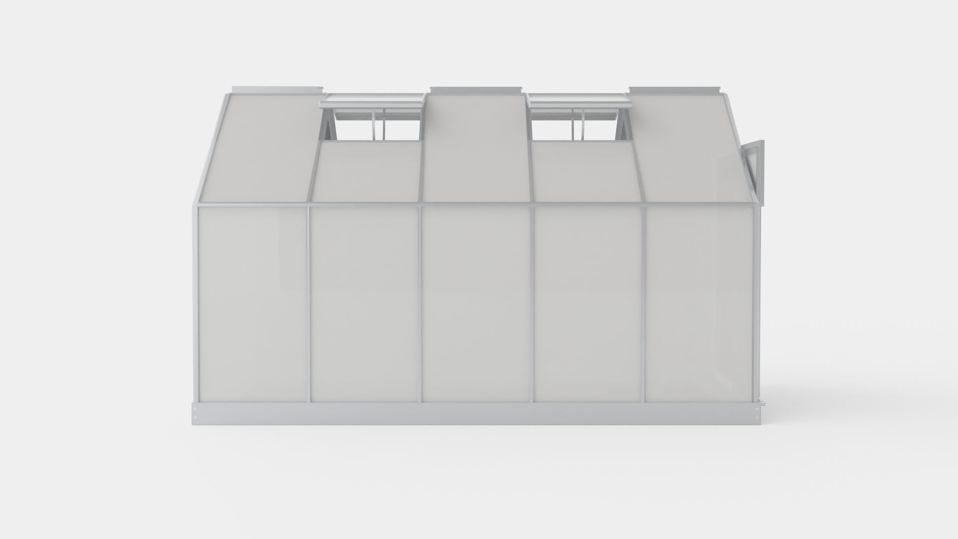 Greenhouse Venus 6200 Glass Grey Low-poly 3D model_2