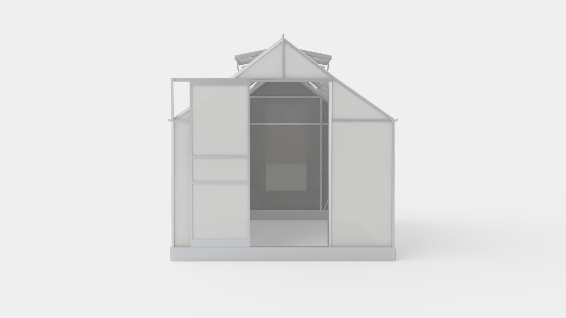Greenhouse Venus 6200 Glass Grey Low-poly 3D model_1