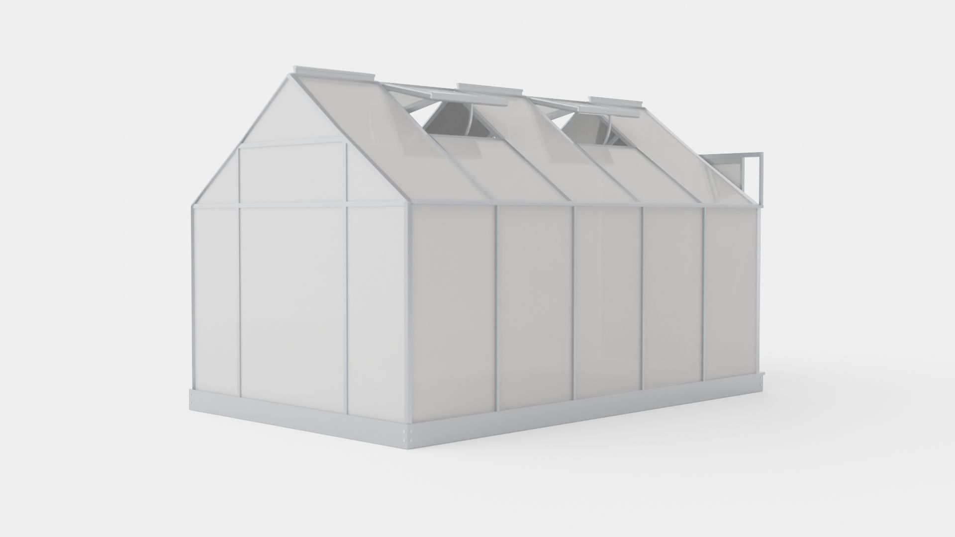 Greenhouse Venus 6200 Glass Grey Low-poly 3D model_3