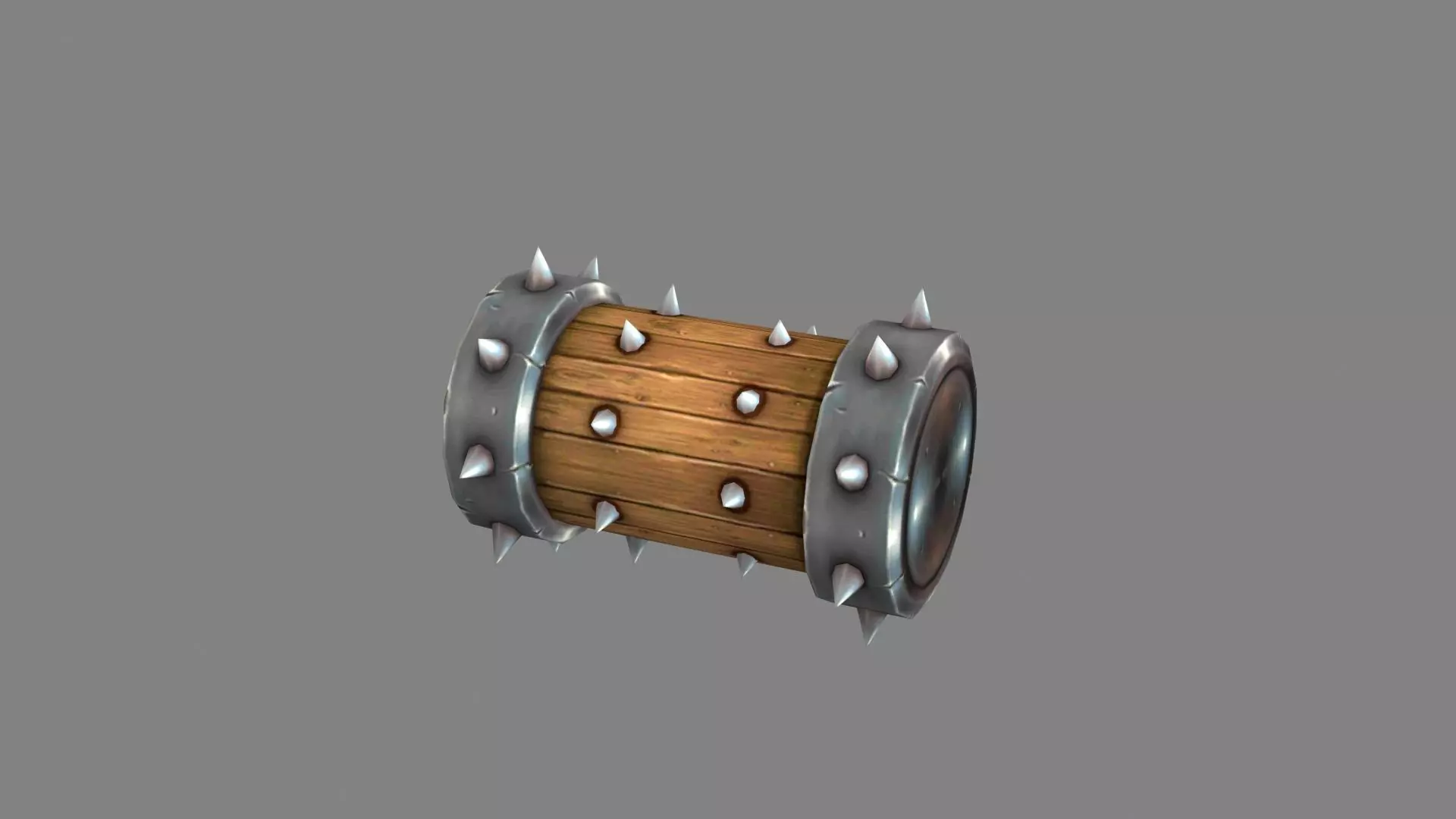 Game Trap - Cartoon Rolling Wood Low-poly 3D model_0