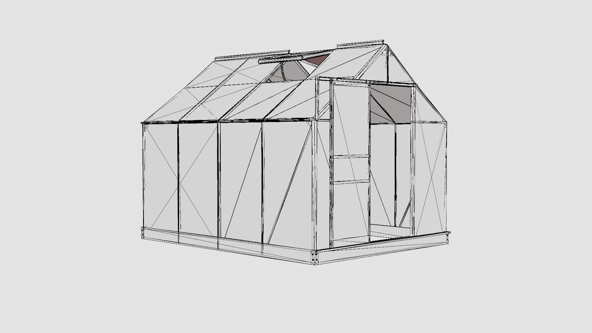 Greenhouse Venus 5000 Poly Green Low-poly 3D model_7