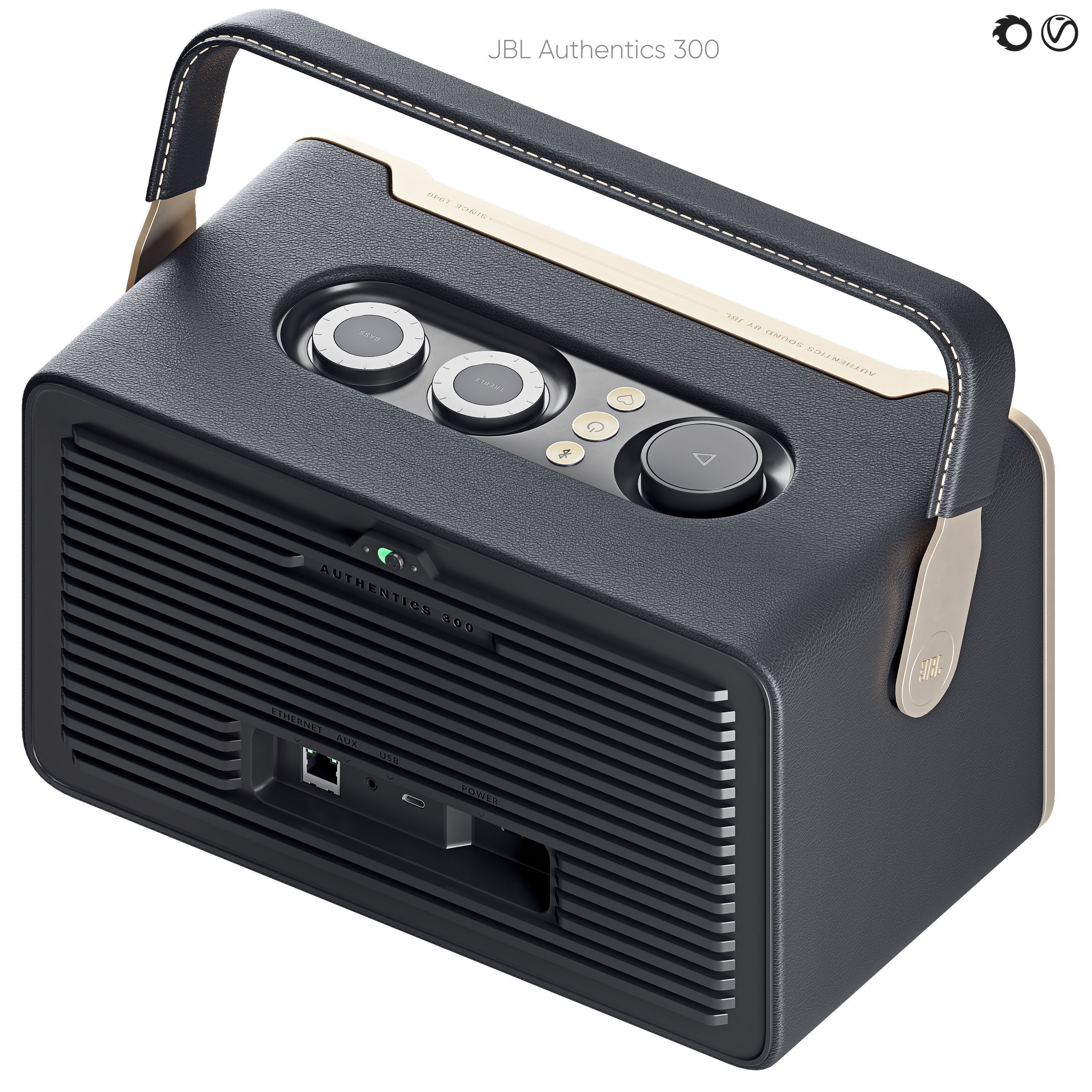 JBL Authentication 300 Portable Speaker 3D model_4