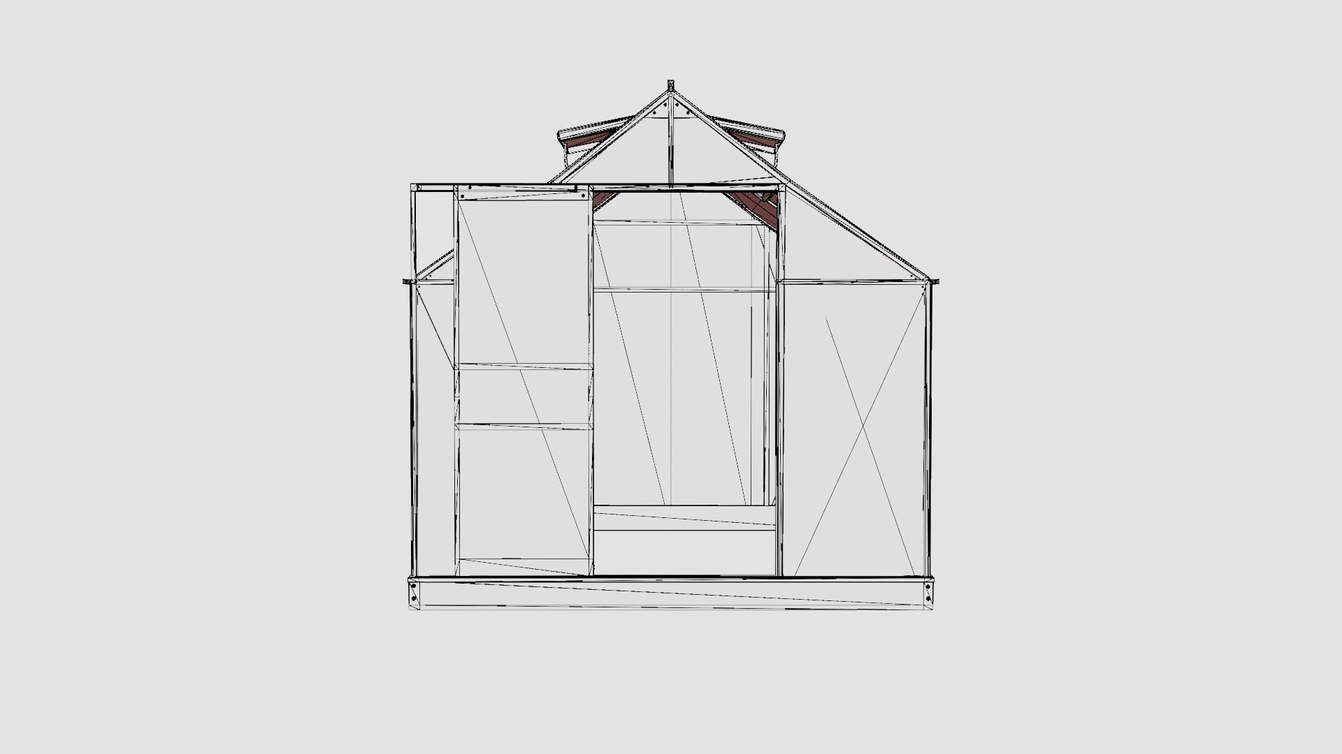 Greenhouse Venus 5000 Poly Black Low-poly 3D model_6