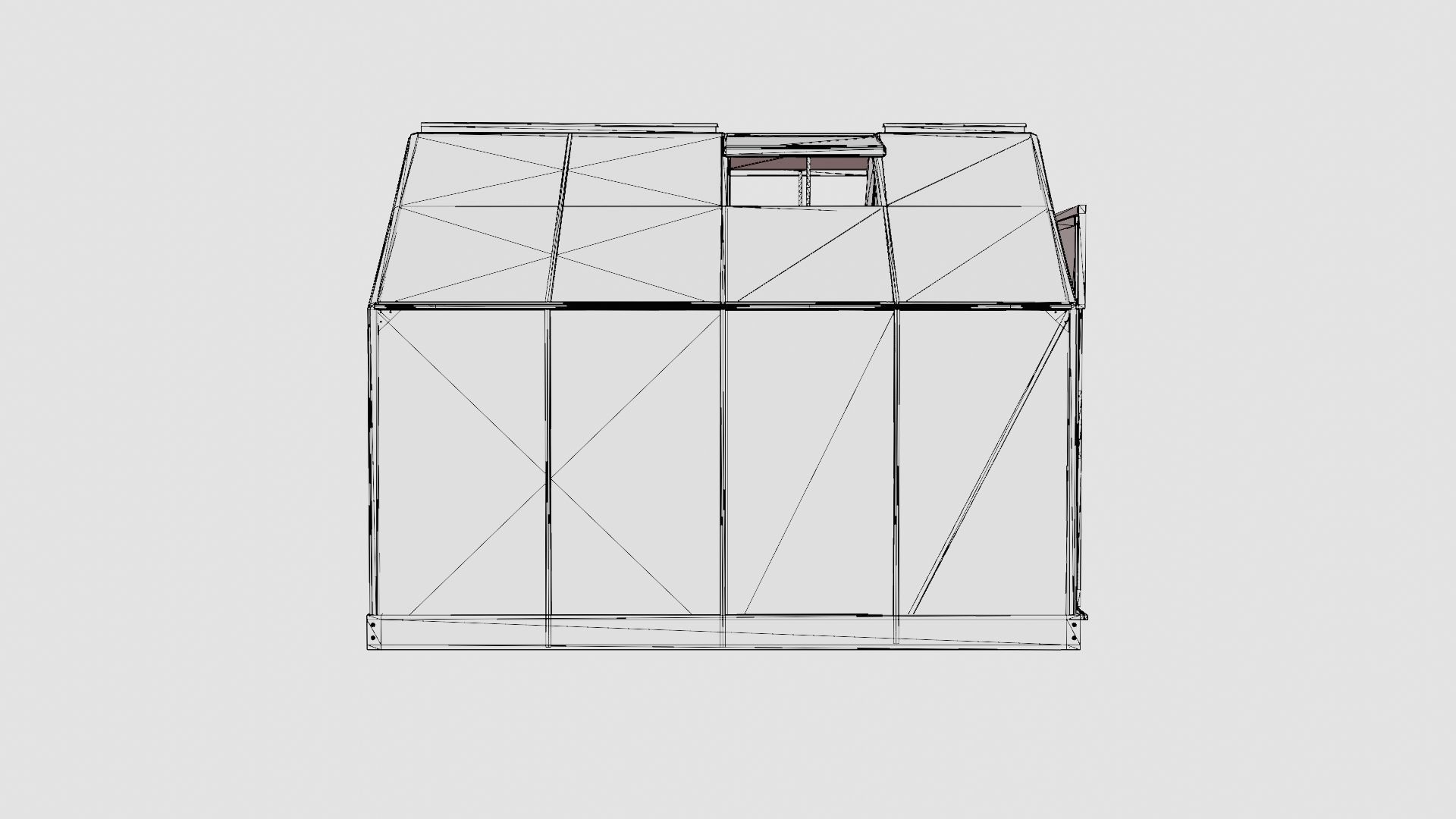Greenhouse Venus 5000 Poly Black Low-poly 3D model_8