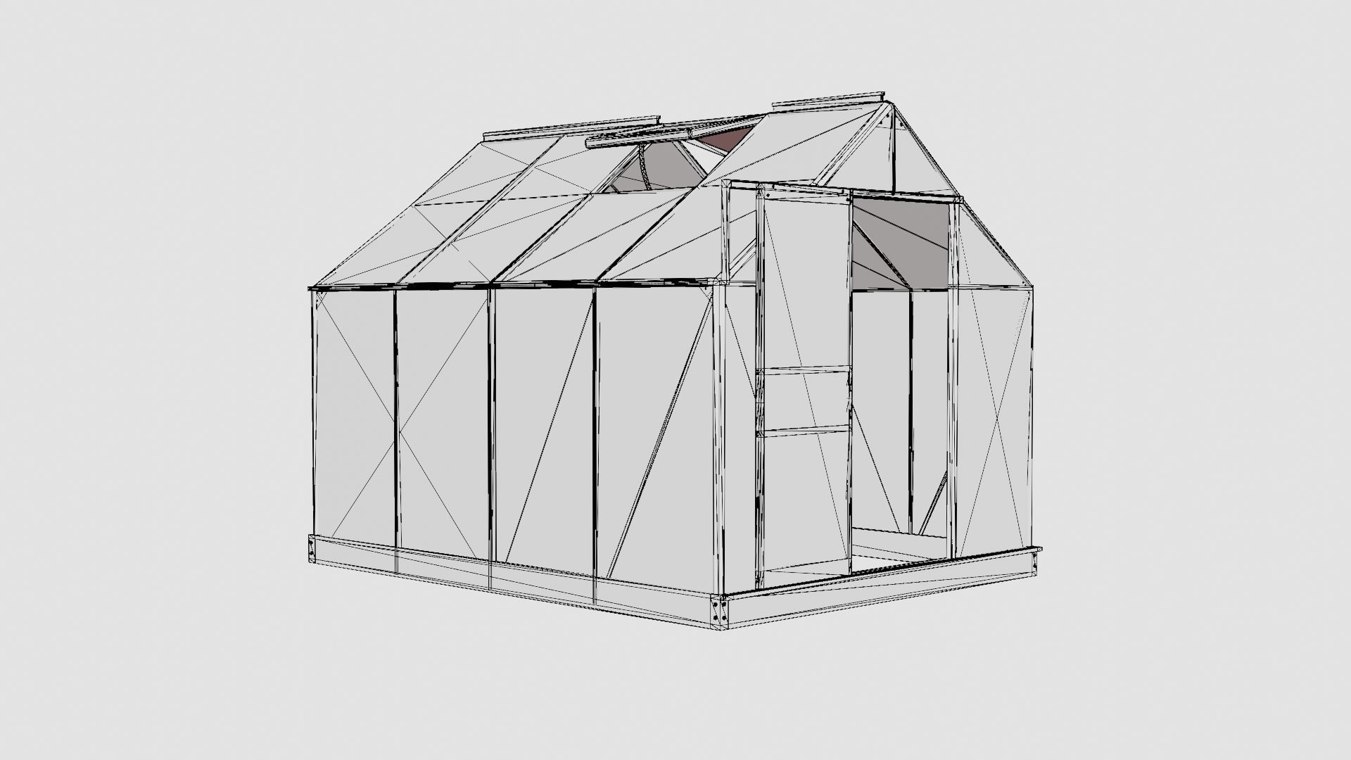 Greenhouse Venus 5000 Poly ALU Low-poly 3D model_7