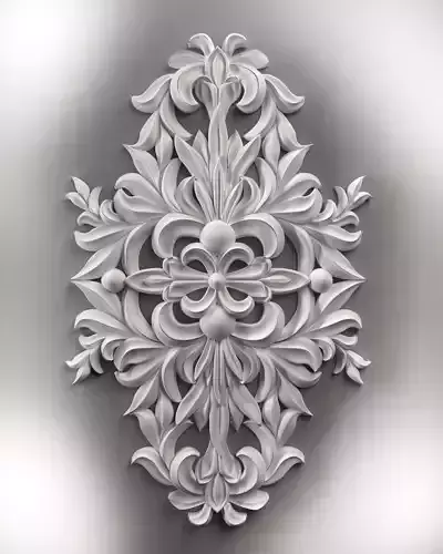 Wall decor flowers with leaves for milling CNC machines