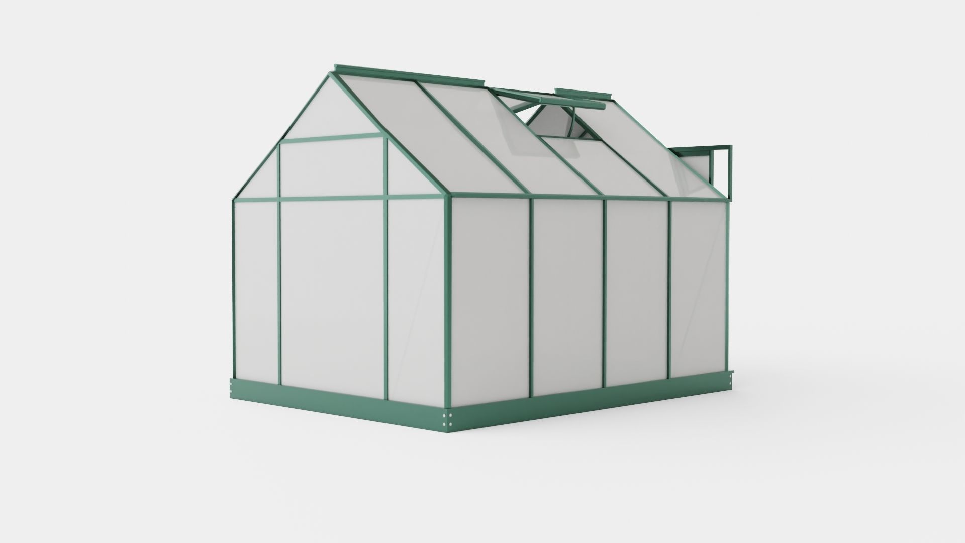 Greenhouse Venus 5000 Glass Green Low-poly 3D model_3