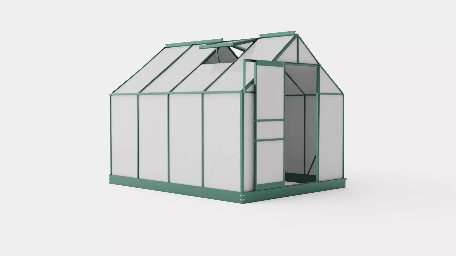 Greenhouse Venus 5000 Glass Green Low-poly 3D model_0
