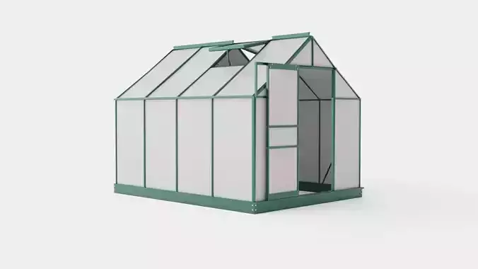 Greenhouse Venus 5000 Glass Green Low-poly 3D model Greenhouse Venus 5000 Glass Green Low-poly 3D model