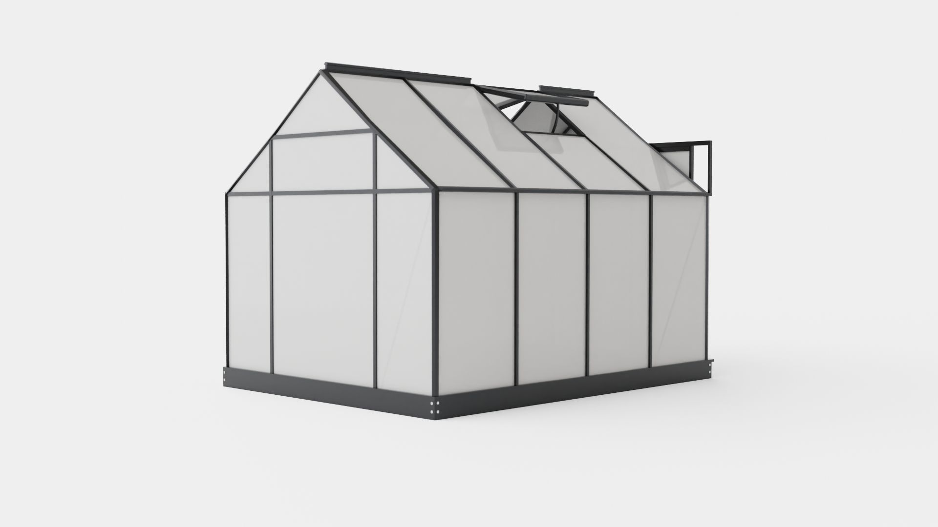 Greenhouse Venus 5000 Glass Black Low-poly 3D model_3