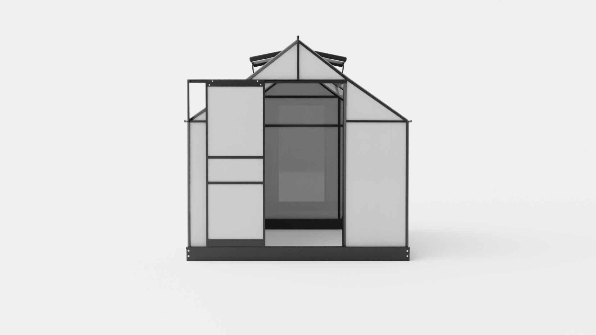 Greenhouse Venus 5000 Glass Black Low-poly 3D model_1