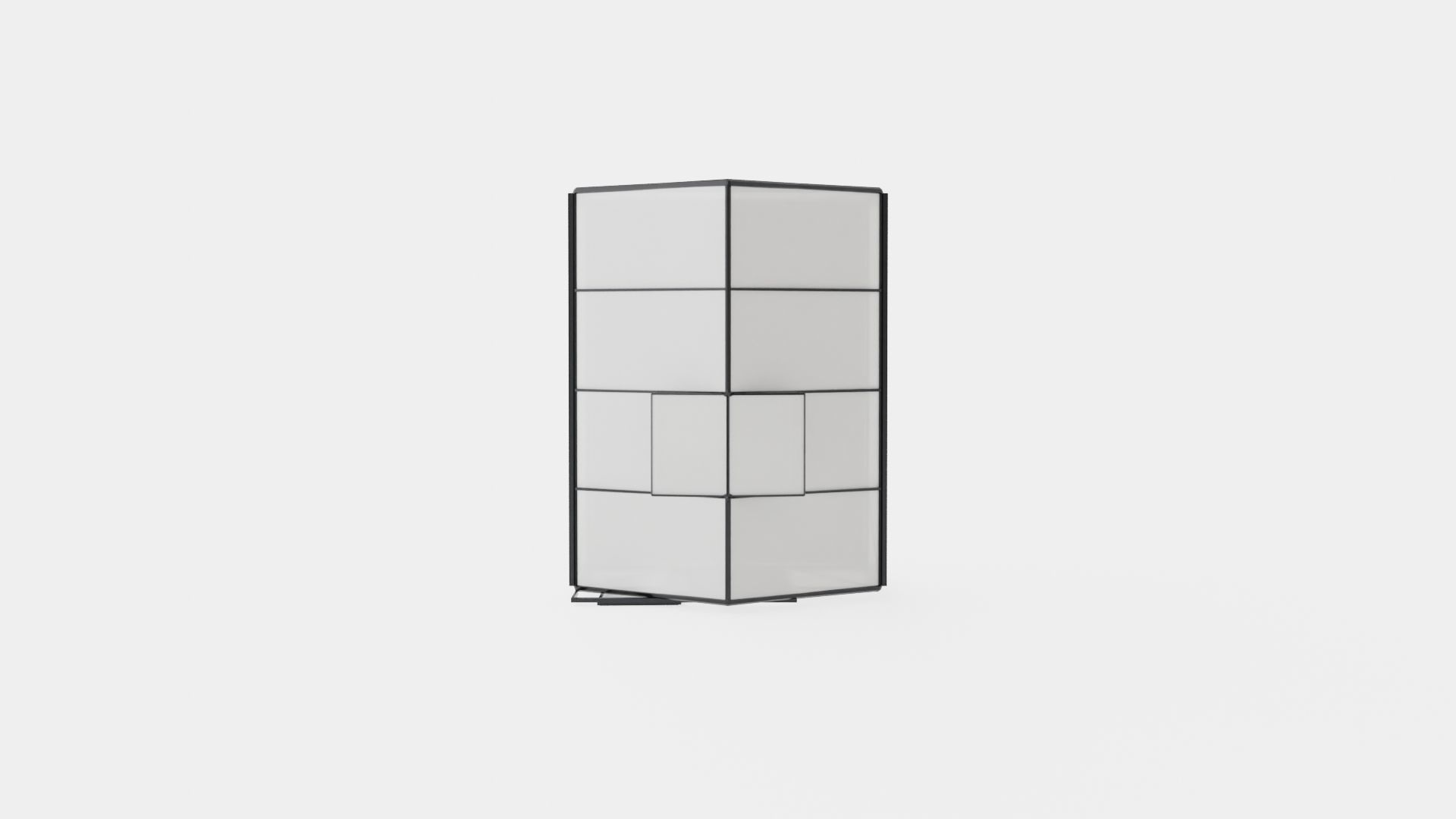 Greenhouse Venus 5000 Glass Black Low-poly 3D model_5