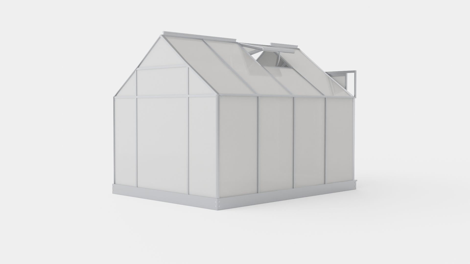 Greenhouse Venus 5000 Glass Grey Low-poly 3D model_3