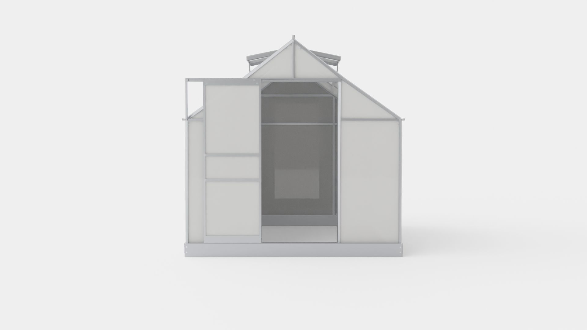 Greenhouse Venus 5000 Glass Grey Low-poly 3D model_1