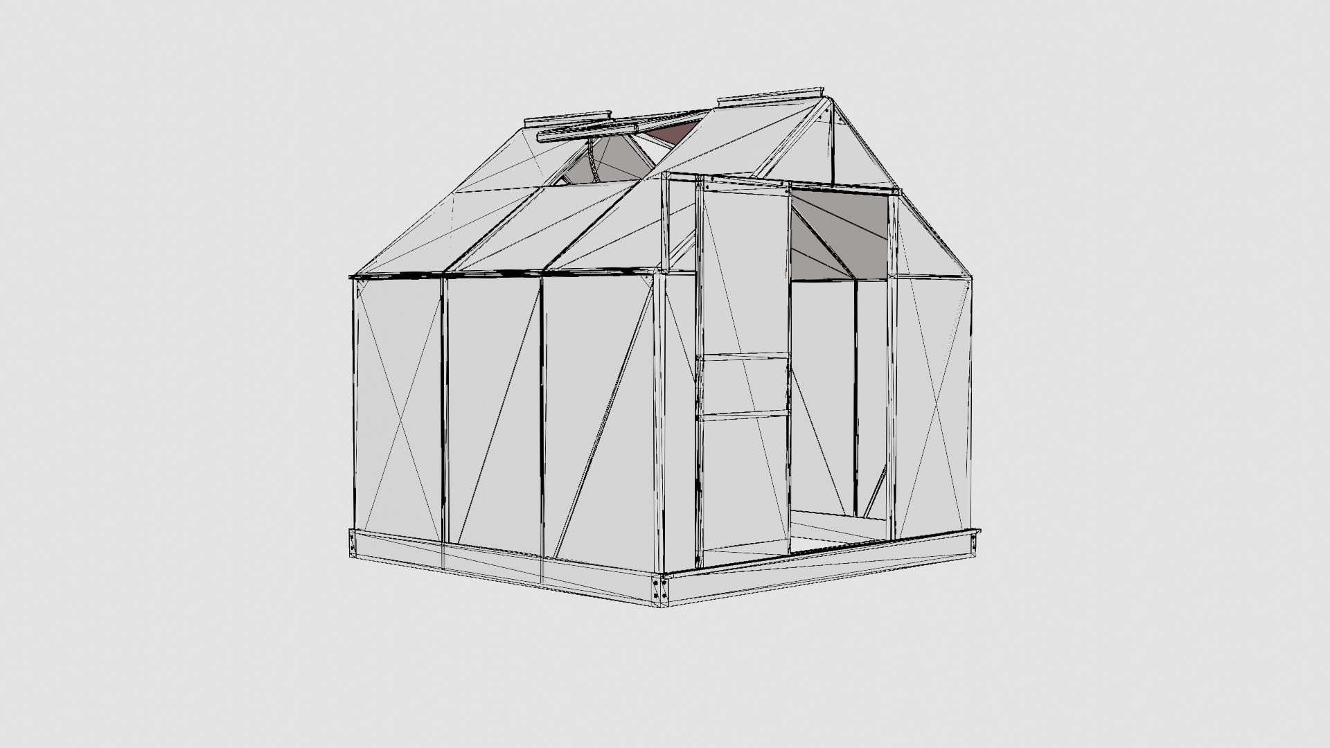 Greenhouse Venus 3800 Poly ALU Low-poly 3D model_7