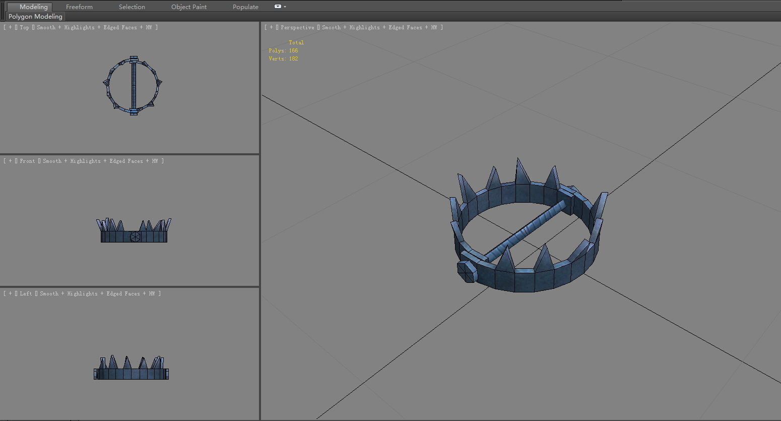 Cartoon Game Trap - clip Low-poly 3D model_4