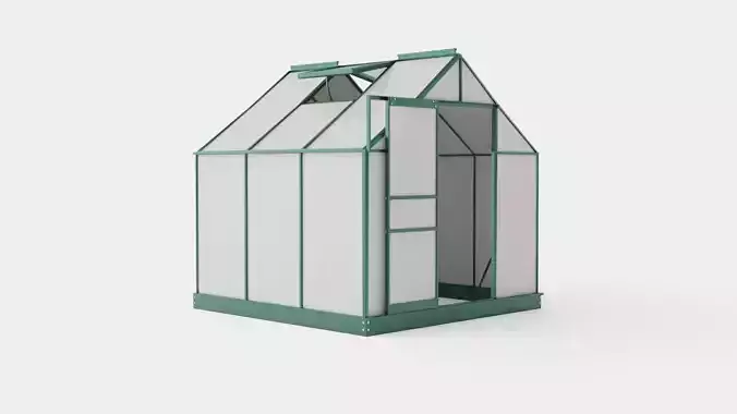 Greenhouse Venus 3800 Glass Green Low-poly 3D model Greenhouse Venus 3800 Glass Green Low-poly 3D model