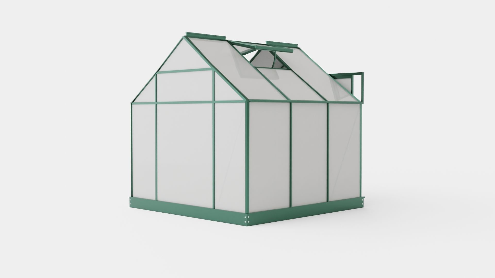 Greenhouse Venus 3800 Glass Green Low-poly 3D model_3