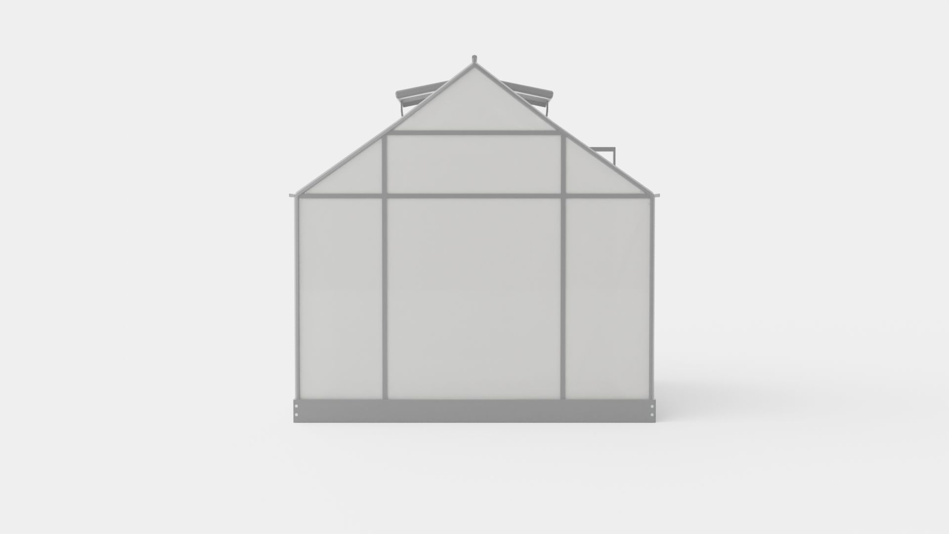 Greenhouse Venus 3800 Glass Grey Low-poly 3D model_4