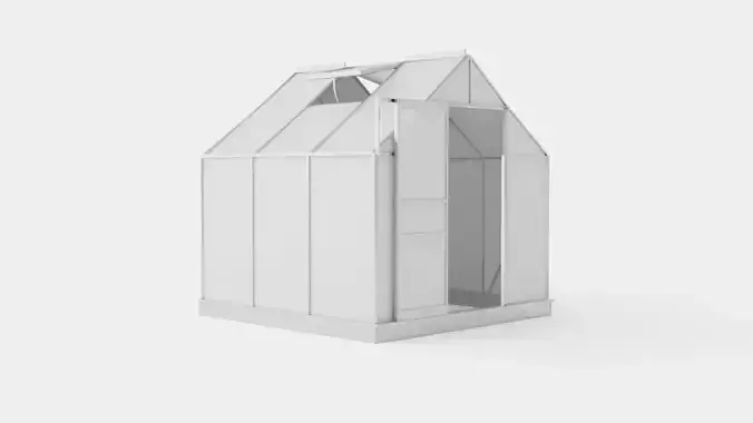 Greenhouse Venus 3800 Glass ALU Low-poly 3D model Greenhouse Venus 3800 Glass ALU Low-poly 3D model