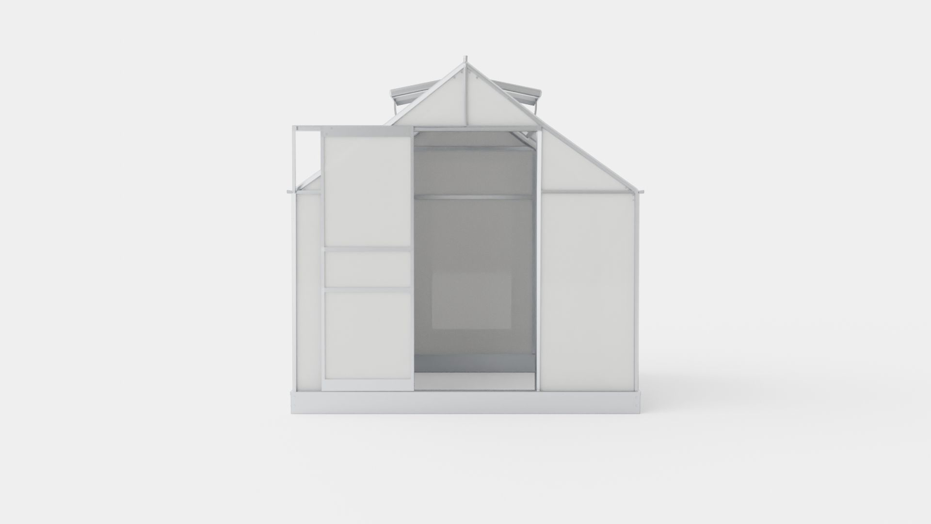 Greenhouse Venus 3800 Glass ALU Low-poly 3D model_1
