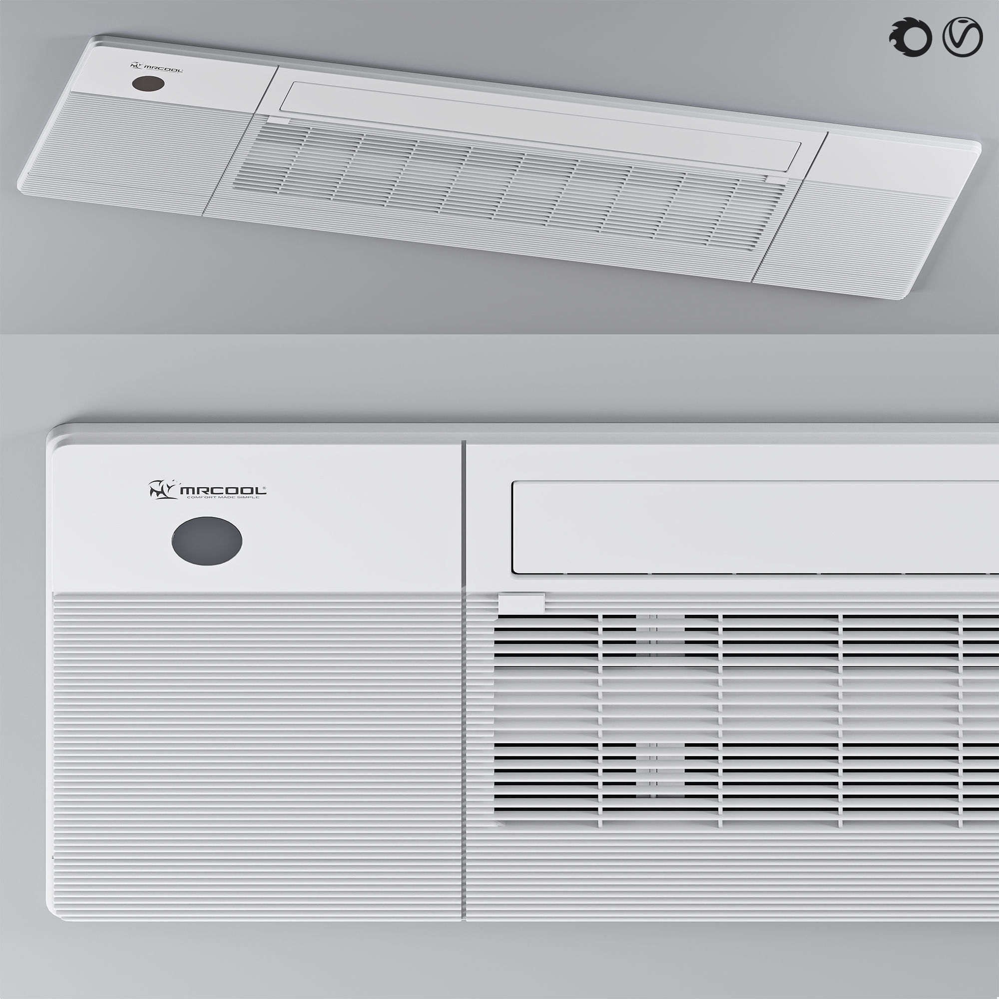 MRCOOL DIY Ceiling Cassette Mini Split 3D model_1