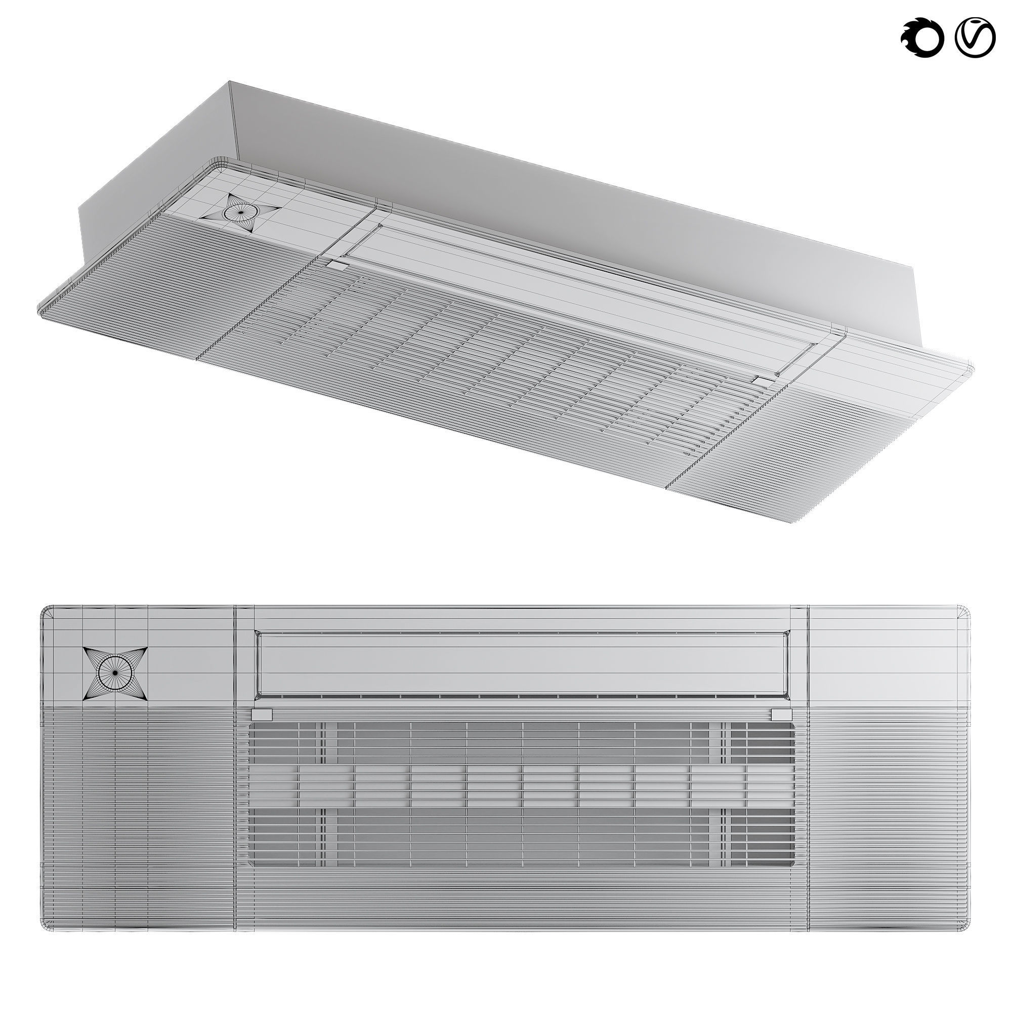 MRCOOL DIY Ceiling Cassette Mini Split 3D model_2