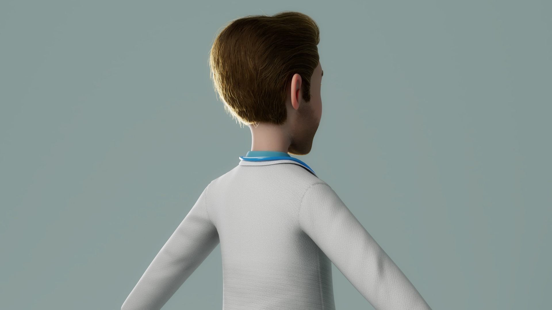 Cartoon Doctor Rigged 3D model_9