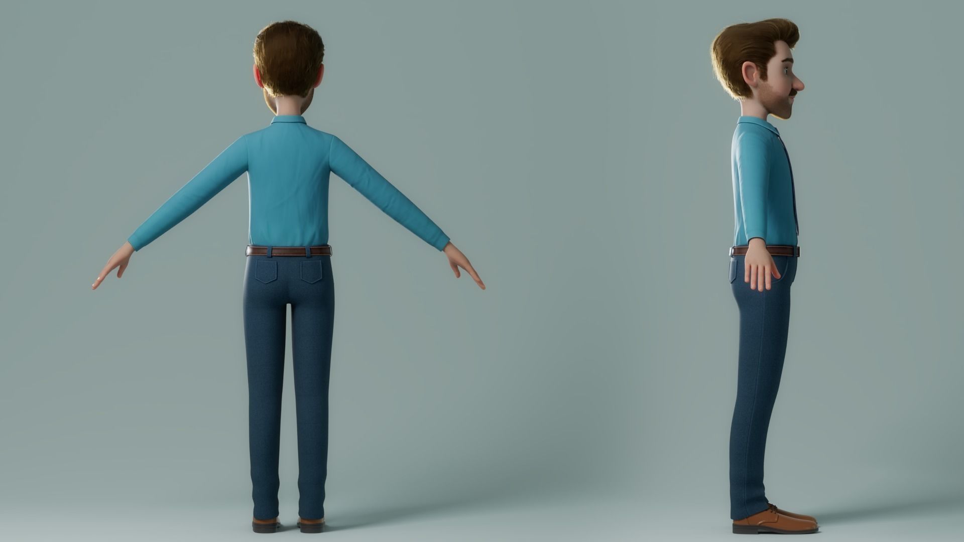 Cartoon Doctor Rigged 3D model_12