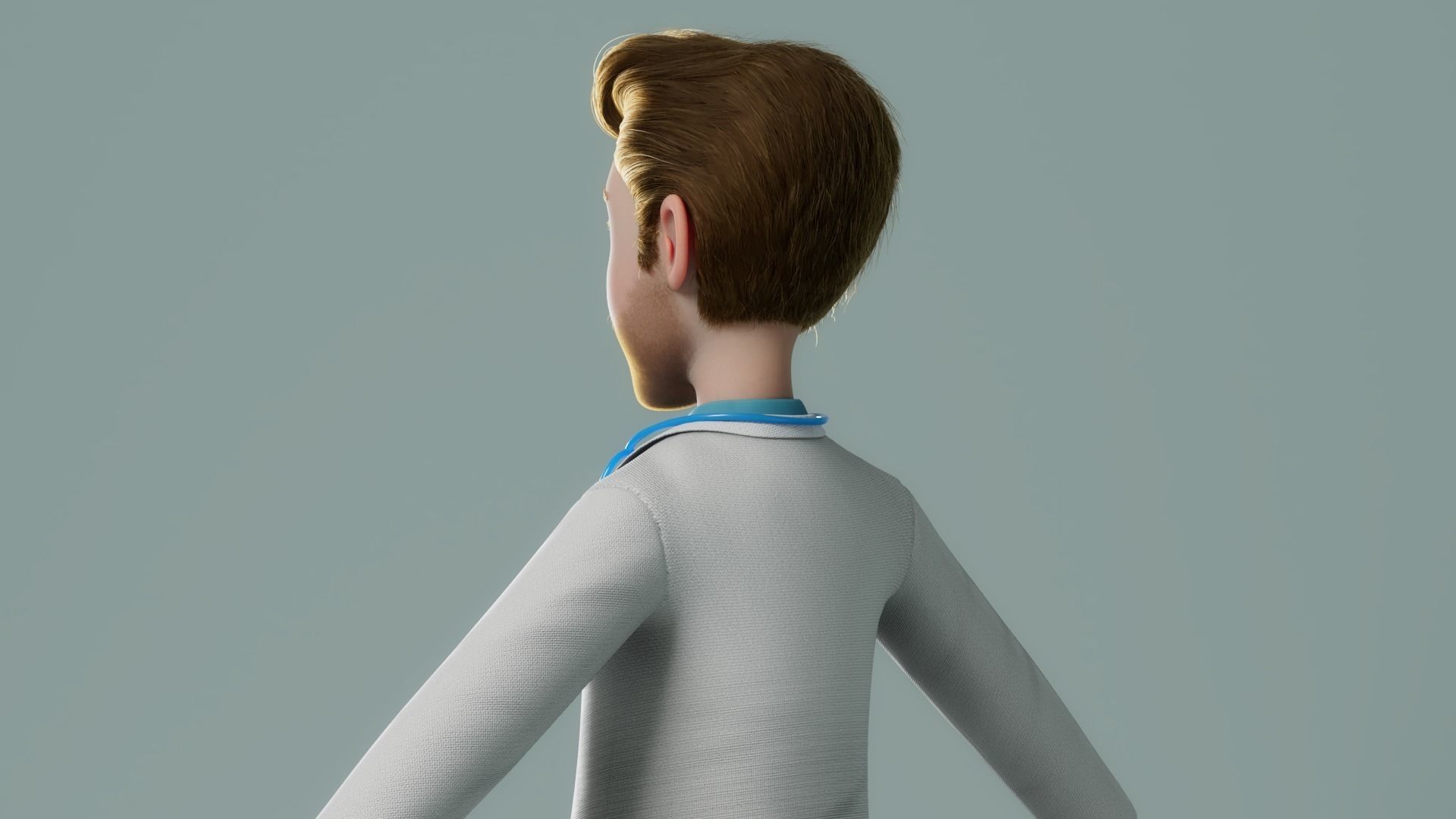 Cartoon Doctor Rigged 3D model_6