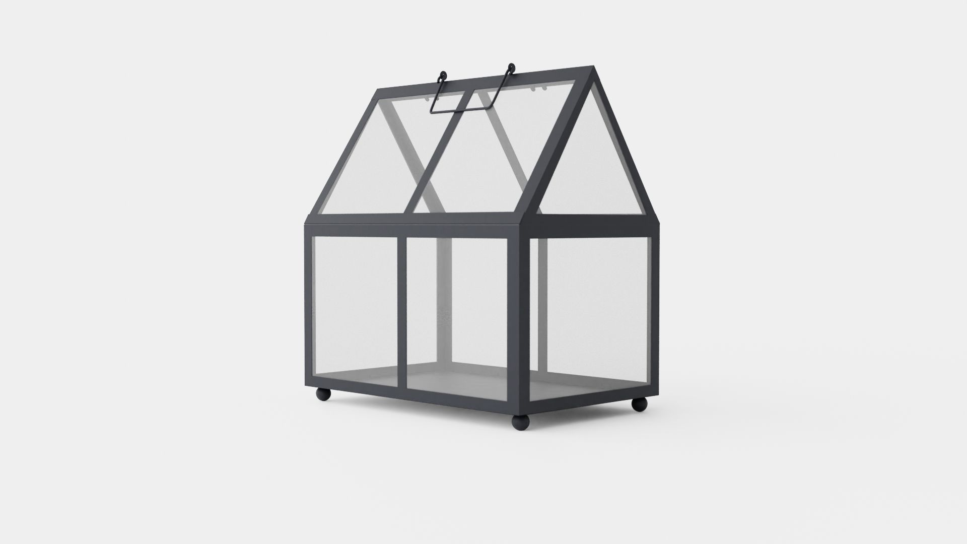 MINI METAL GREENHOUSE Low-poly 3D model_3