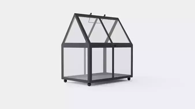 MINI METAL GREENHOUSE Low-poly 3D model MINI METAL GREENHOUSE Low-poly 3D model