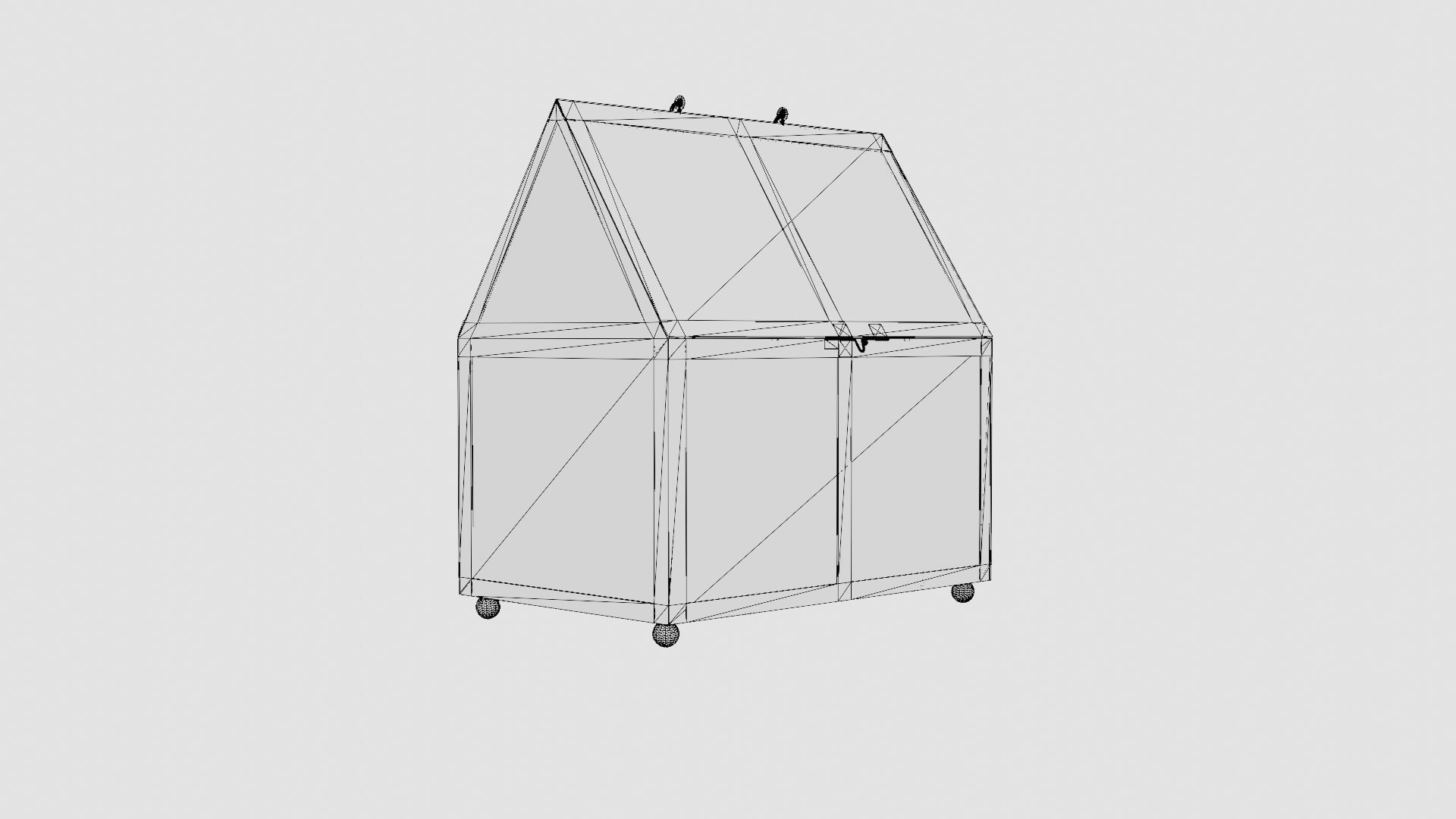 MINI METAL GREENHOUSE Low-poly 3D model_7