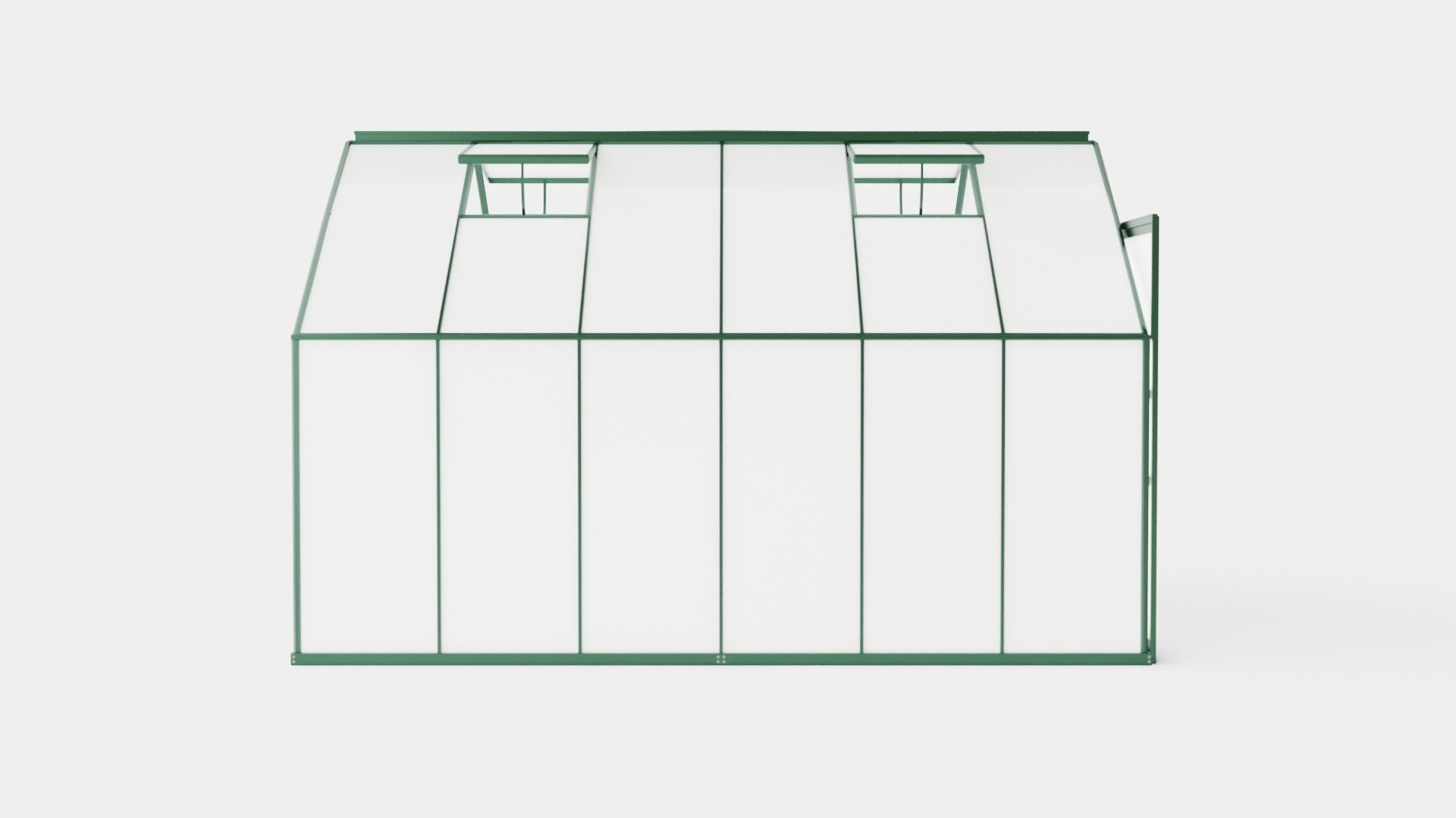 Greenhouse Uranus 9900 Poly Green Low-poly 3D model_2