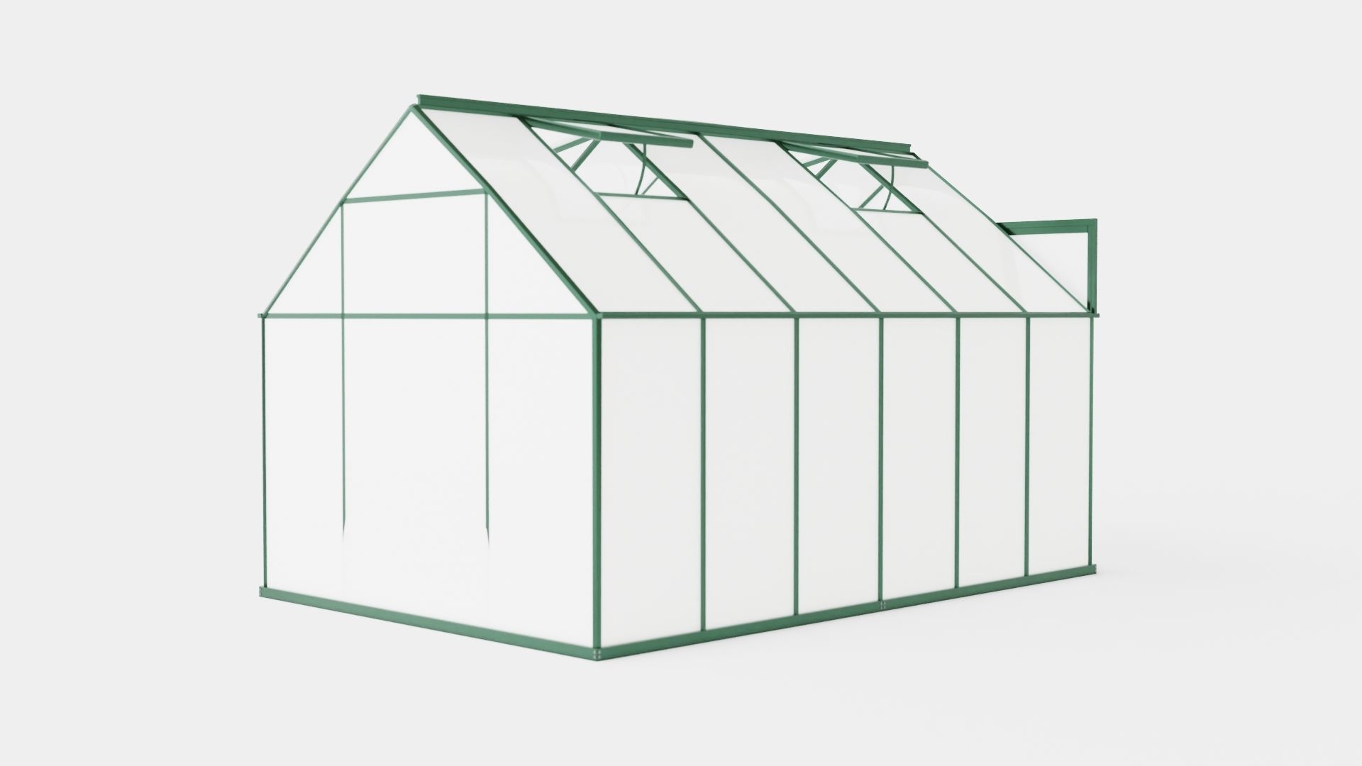 Greenhouse Uranus 9900 Poly Green Low-poly 3D model_3