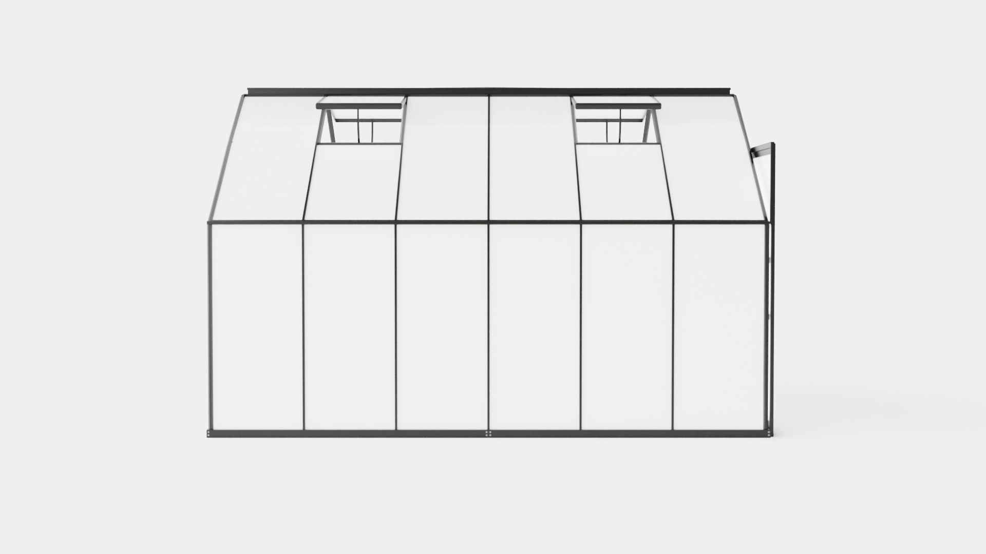 Greenhouse Uranus 9900 Poly Black Low-poly 3D model_2