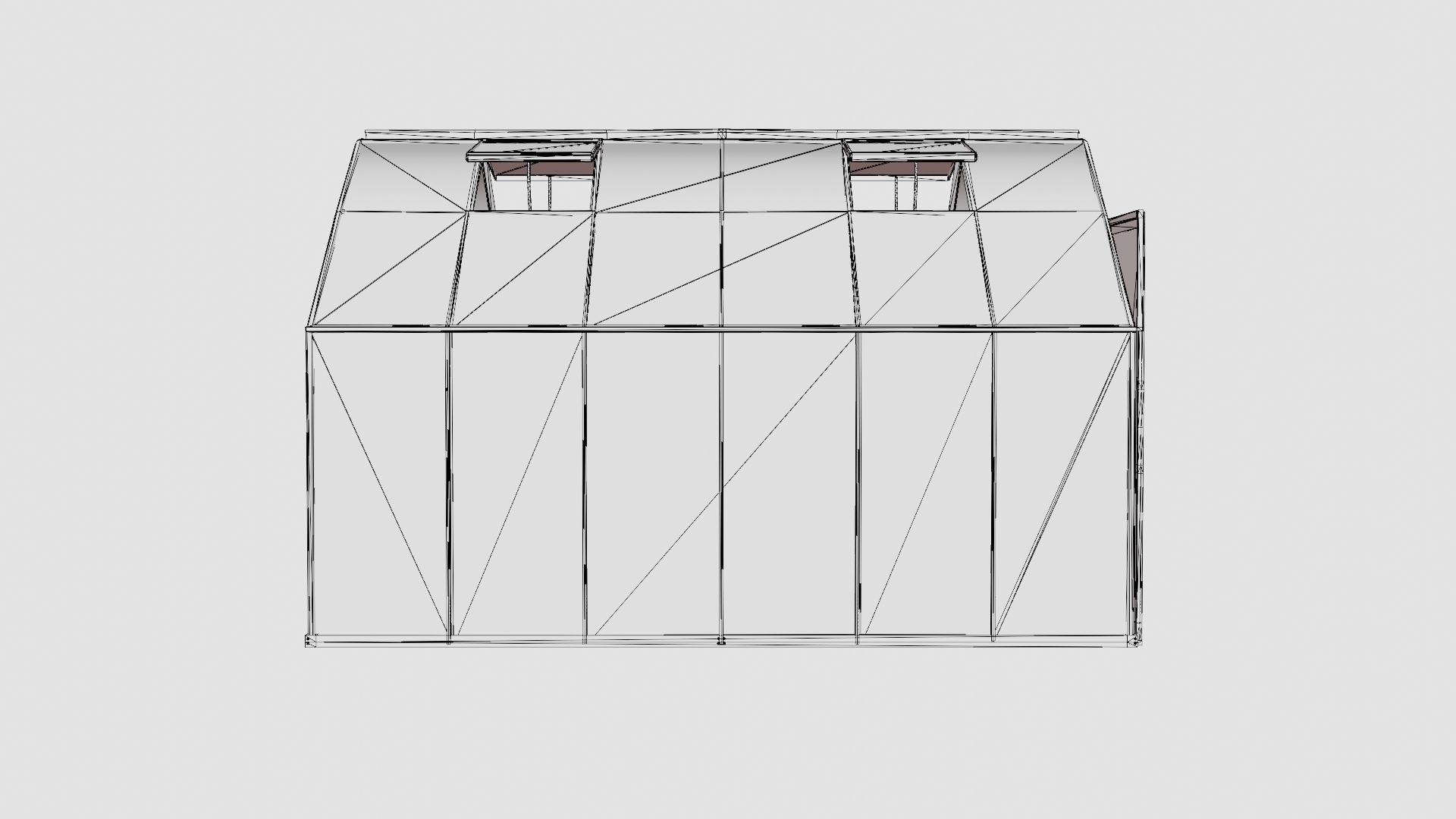 Greenhouse Uranus 9900 Poly Black Low-poly 3D model_8