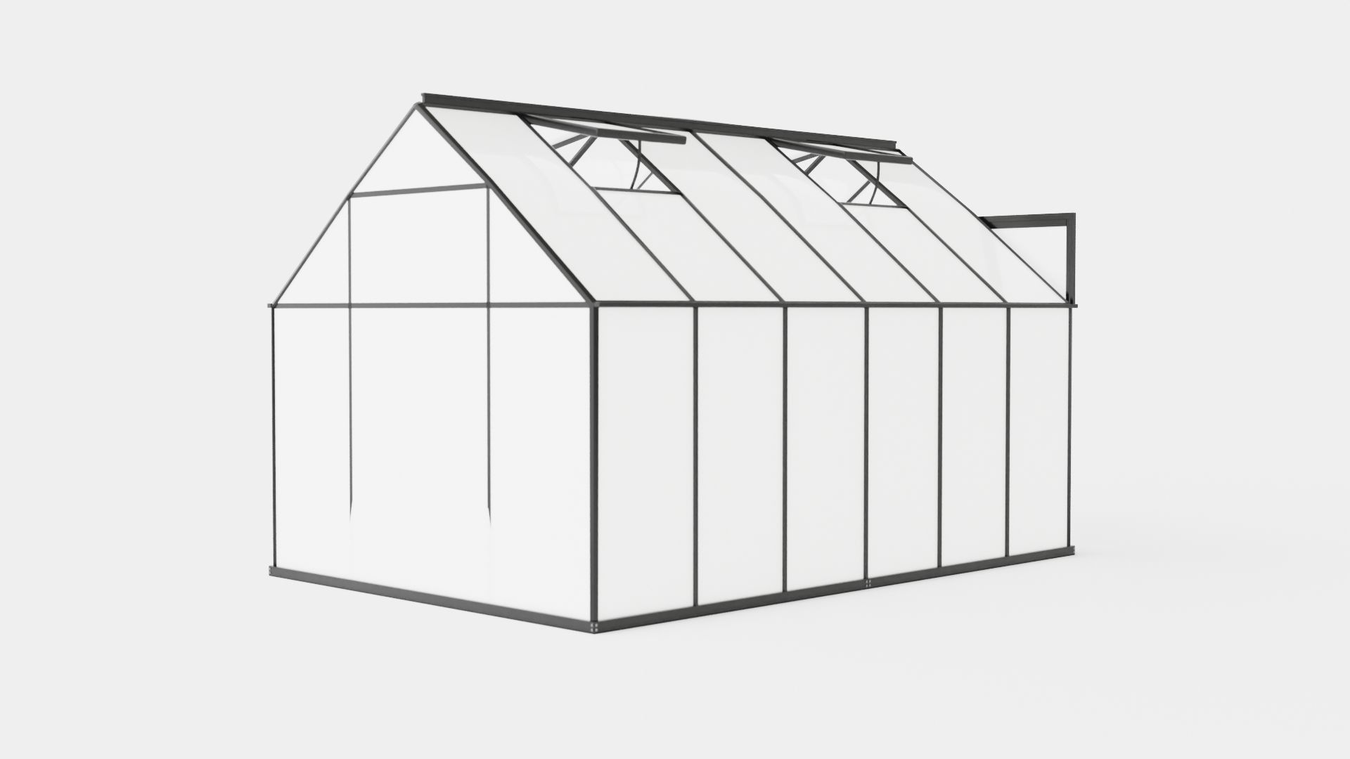 Greenhouse Uranus 9900 Poly Black Low-poly 3D model_3