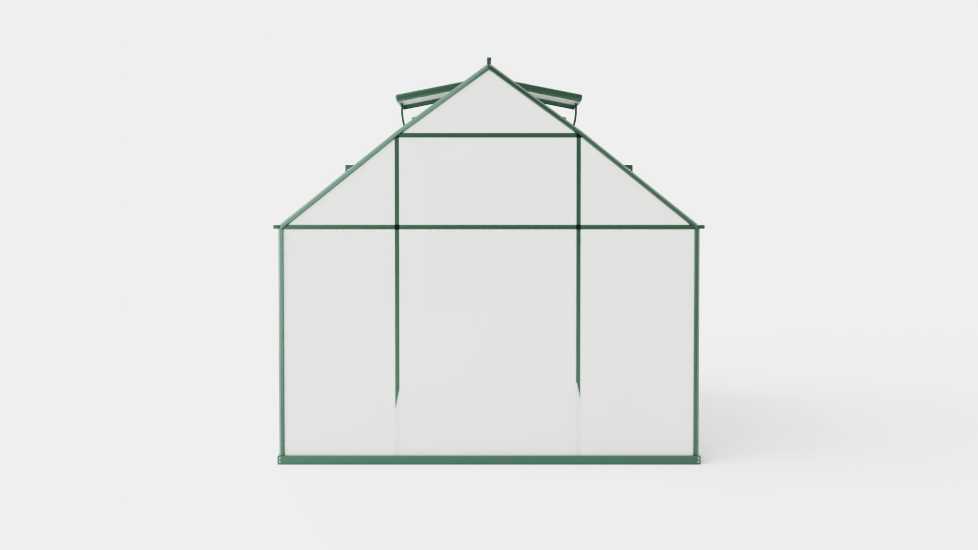 Greenhouse Uranus 9900 Glass Green Low-poly 3D model_4